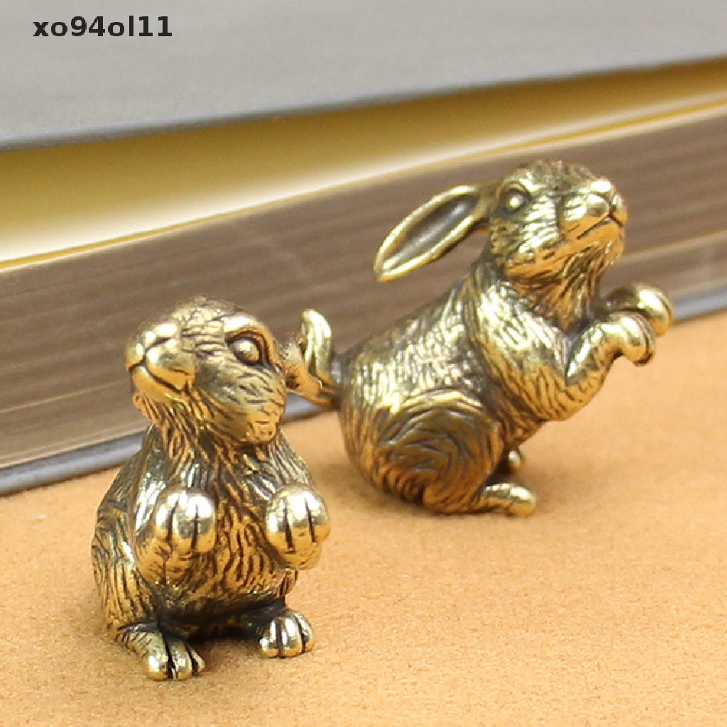 Xo Patung Kelinci Imlek Miniatur Hias Shio Cina Kelinci Patung Hewan Rabbit Ornamen Vintage Dekorasi Rumah Kerajinan Hadiah OL