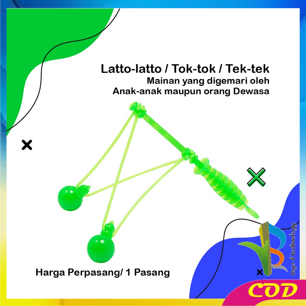 RB-M310 Mainan Anak Lato Lato Gagang Maenan Jadul Latto Stick / Tok Tok / Tek Tek / Lotto Lotto Bola Etek Etek Lato Anti gagal