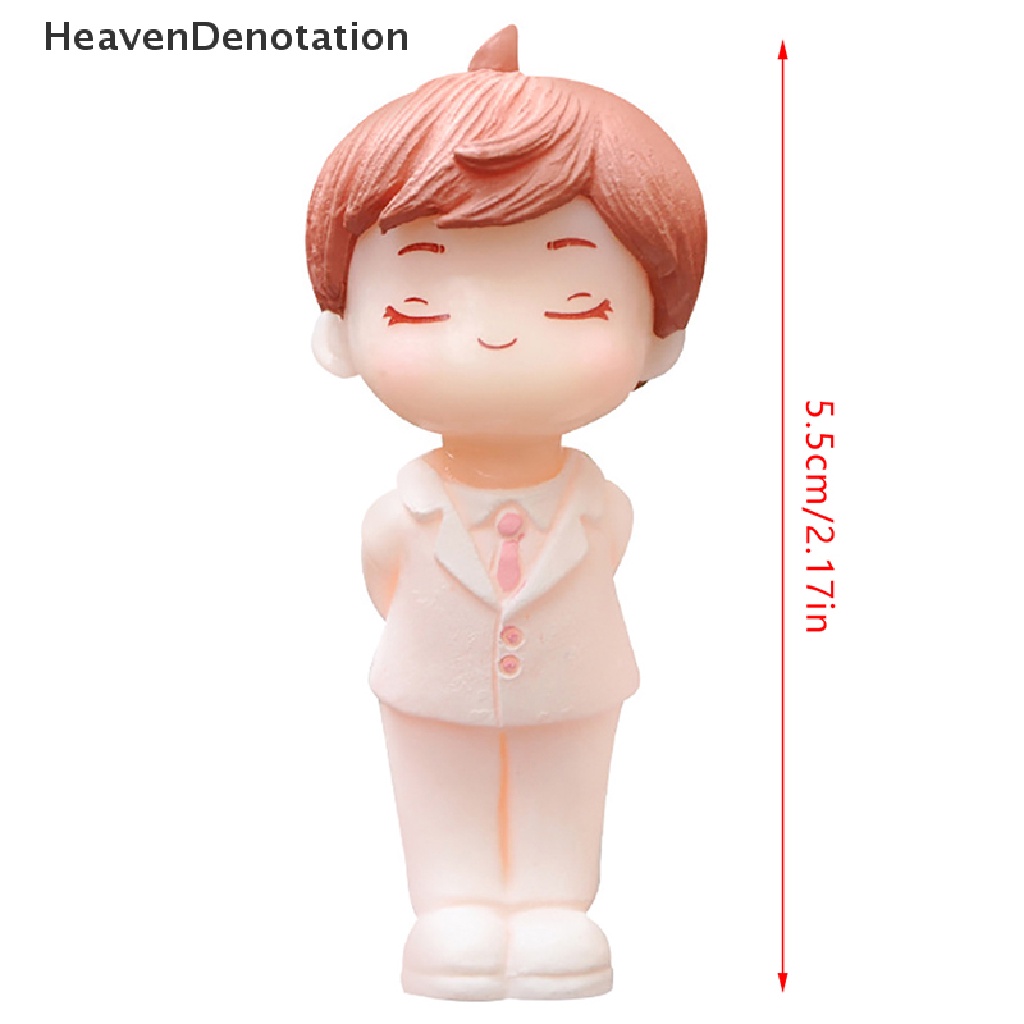 [HeavenDenotation] 4Pcs / set Mini Couples Figurines Micro Landscape DIY Miniatures Resin Crafts HDV