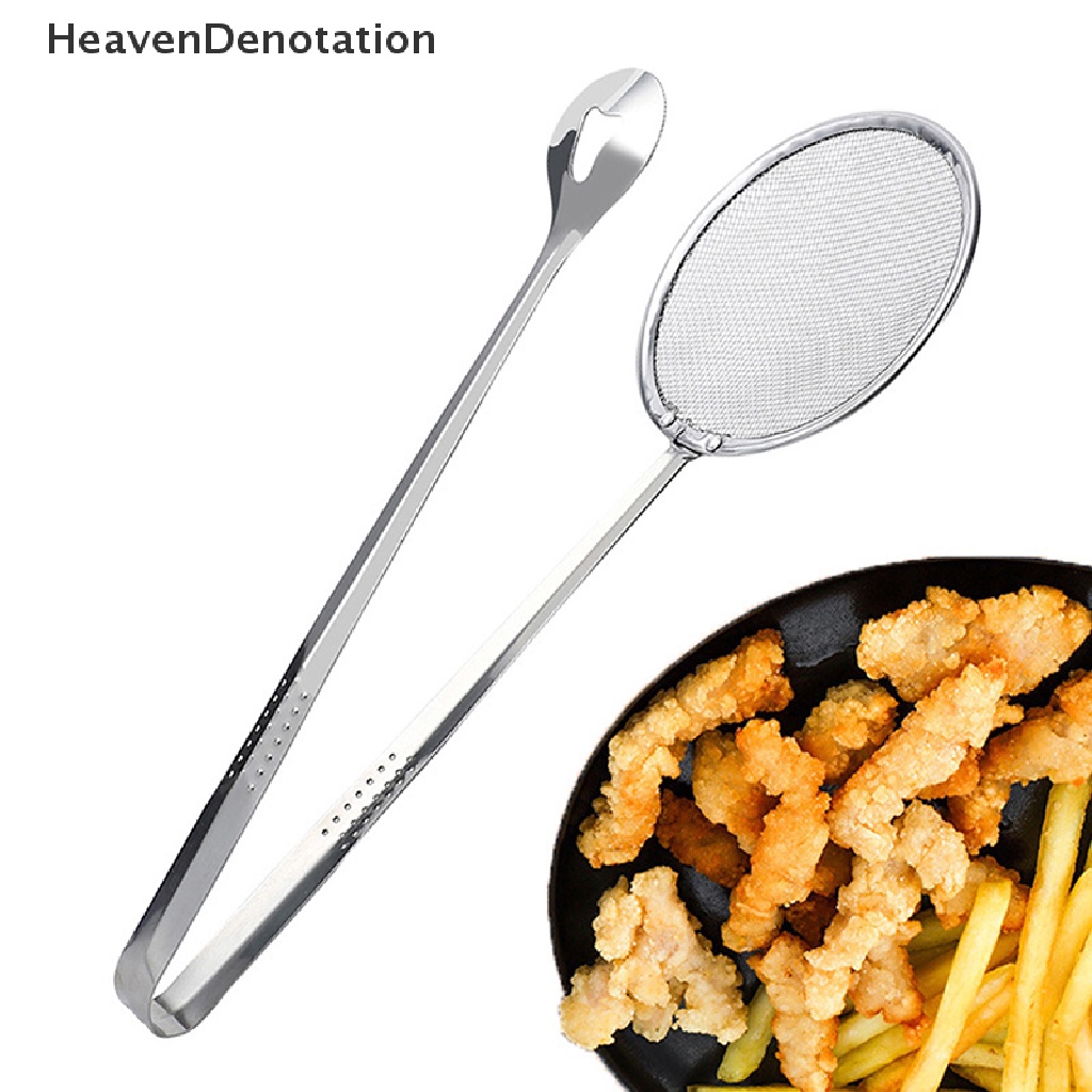 [HeavenDenotation] Saringan Stainless Steel Saringan Sendok Gorengan Minyak Strainer Klip HDV