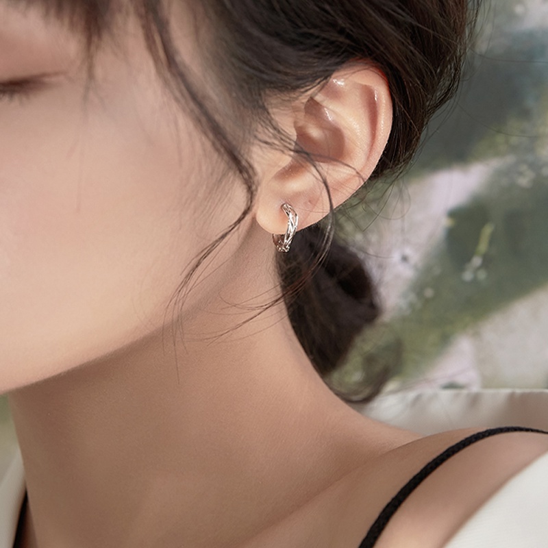 Papaozhu Chic Perak Berongga Duri Hoop Earring Untuk Wanita Pria Keren Cabang Cuff Earrings Gaya Aksesoris Telinga Harian