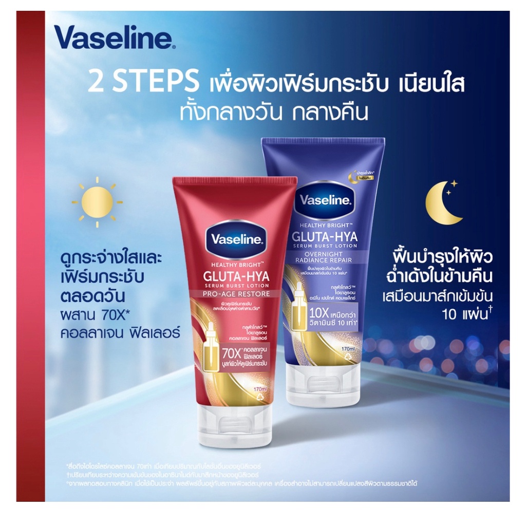 300ml VASELINE PRO AGE RESTORE GLUTA HYA SERUM