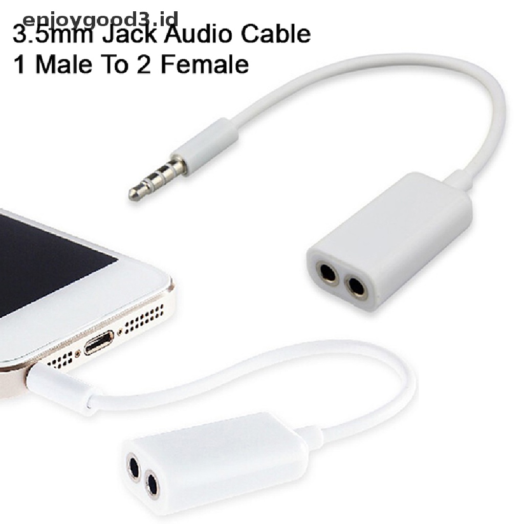 【 Rready Stock 】 1Pc 3.5mm Jack Audio Cable 1 Male To 2 Female Headphone Splitter Y Extension Cable For Car Phone Tablet Audio Cable （ ID ）