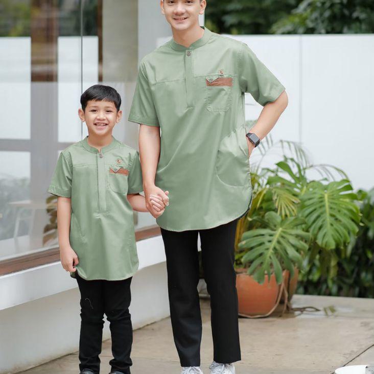 ◌ Koko pakistan couple ayah dan anak Hijau Sage ♙