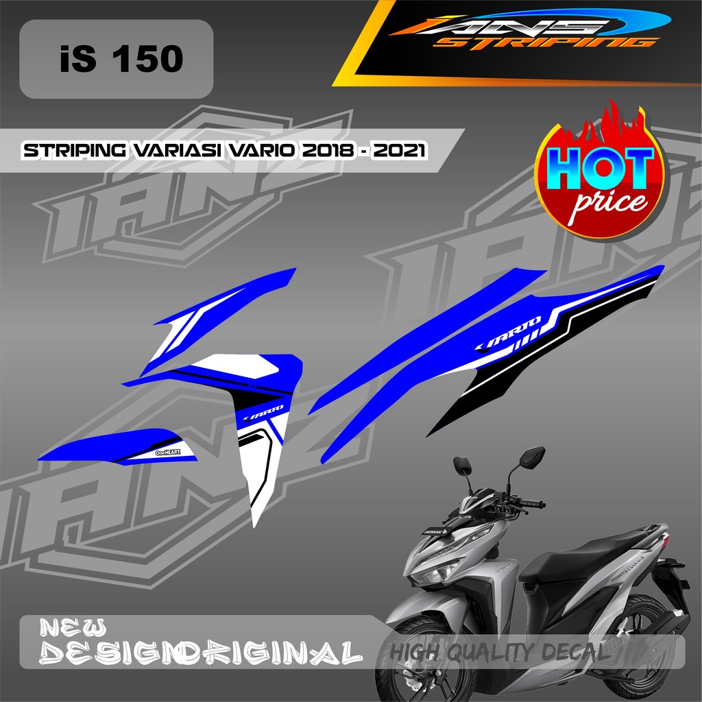 NEW STRIPING VARIASI HONDA VARIO CBS DAN TECHNO 110 GRAFIK STIKER LIST SEMI FULL BODY / DECAL KERETA VARIO TECHNO  IS150