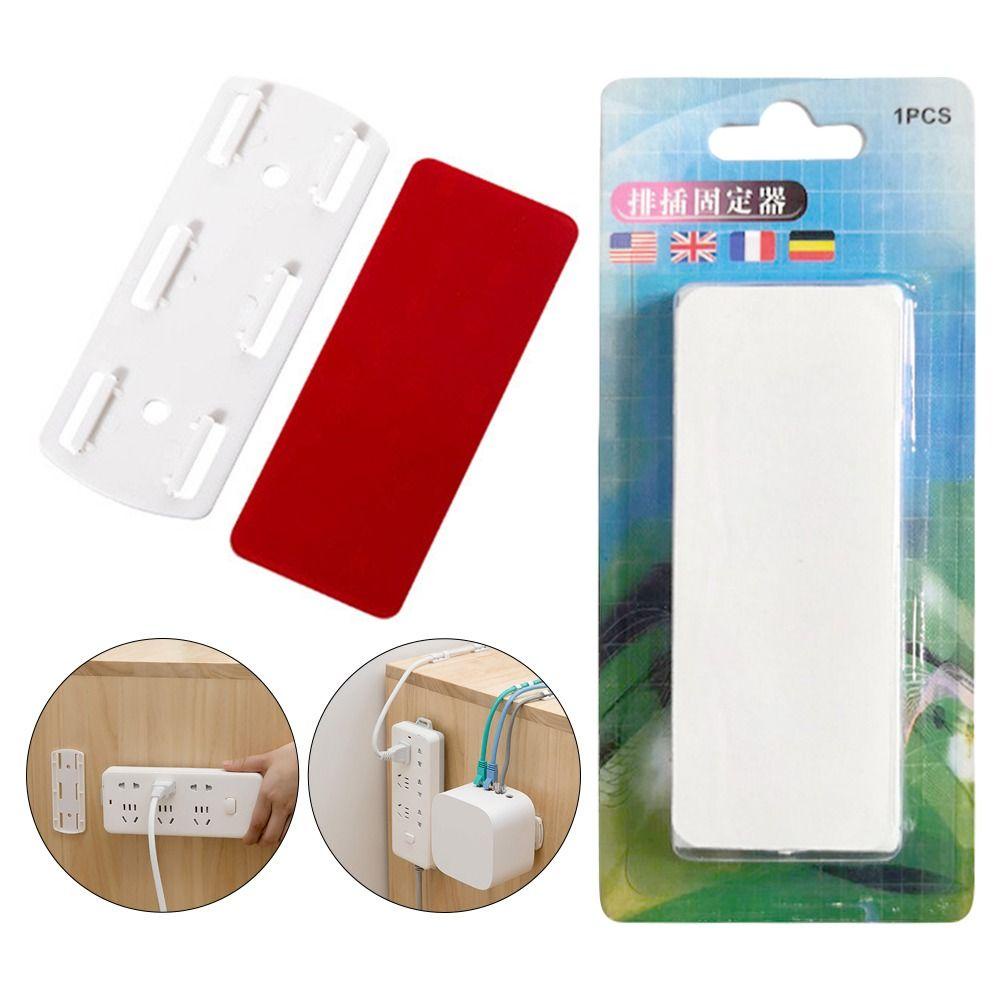 POPULAR Holder Colokan Removable Kitchen Board Socket Desktop Organizer Gantungan Dinding Kabel Fixer Rak Menandai Steker Gratis