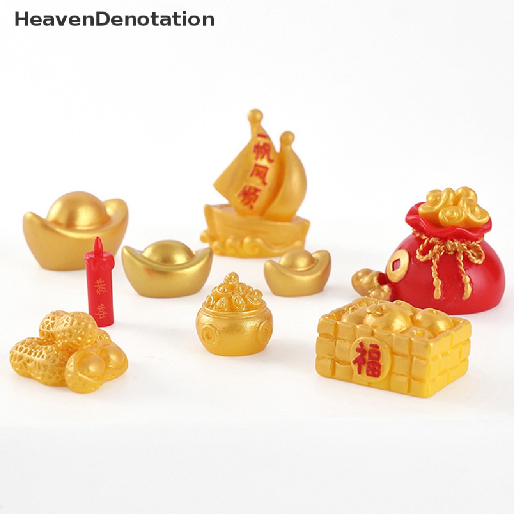 [HeavenDenotation] 2023 New Year's New Year micro landscape resin small ornaments gold tree HDV