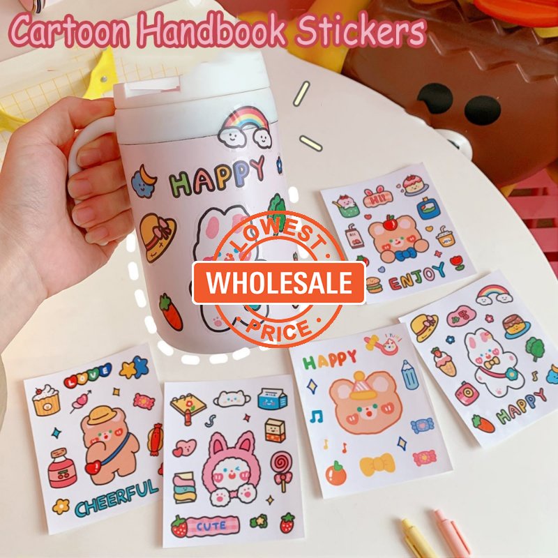 [Harga Grosir] Kartun Gadis Lucu Kelinci Stiker Kawaii Perekat Diri Buku Pegangan Stiker Diary Scrapbook Tangan Akun Cangkir Air DIY Stiker Dekoratif Alat Tulis Perlengkapan Seni