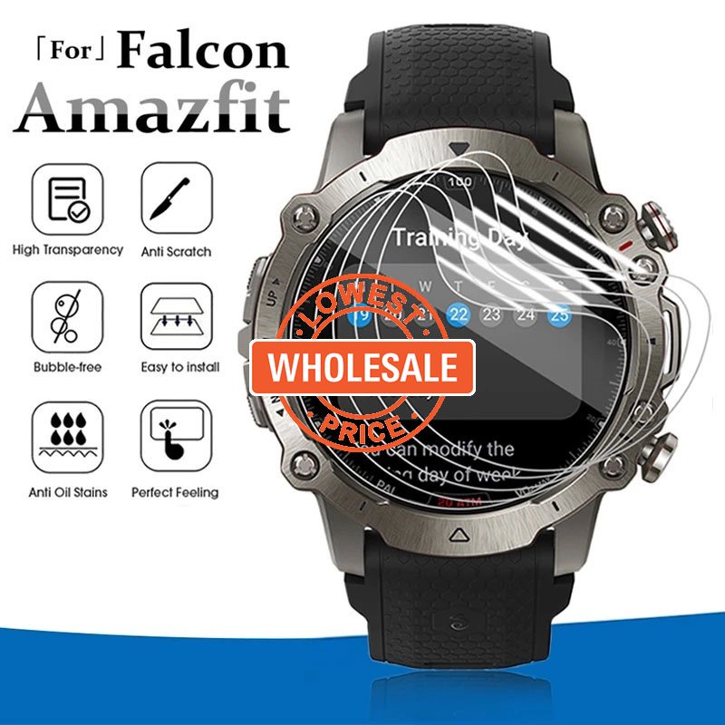 [Harga Grosir] Untuk Huami Amazfit Falcon Smart Watch Aksesoris HD Bening Anti Gores Pelindung Layar Full Cover Soft Hydrogel Film