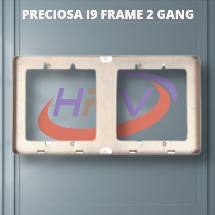 PRECIOSA I9286 - Gold 2 Gang Frame NERO