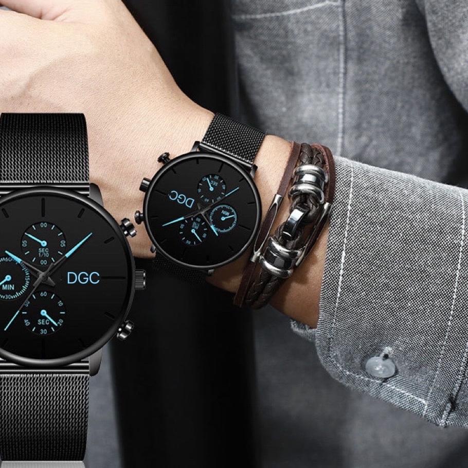 Original DGC Jam Tangan Pria  Rantai Stainless Steel Jam Tangan Pria Ikat Pinggang Jam Tangan Fashio