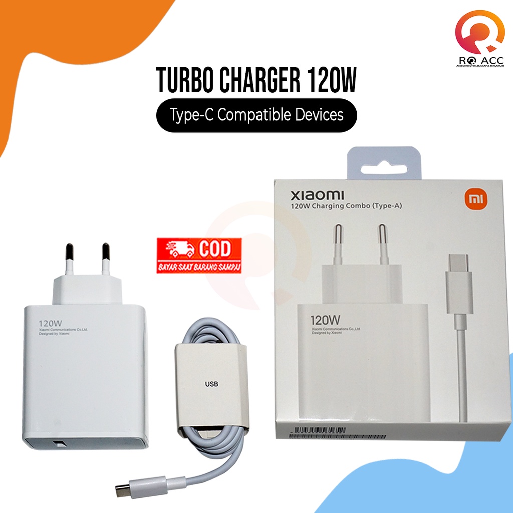 [RO ACC] CHARGER XIAOMI TURBO CHARGE FAST CHARGING MDY-12-EZ 120W PD TYPE C