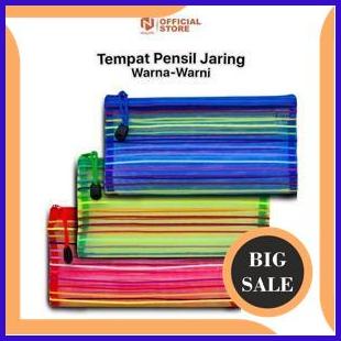 

parts Kotak Pensil Tas Bahan Jaring Warna Warni Resleting Tempat Alat Tulis 1F3BZ3