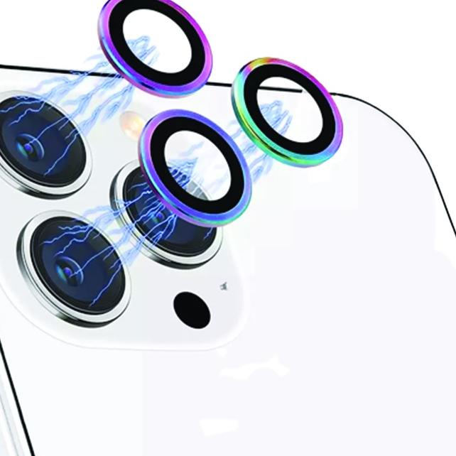 ✪ Myroots Ring Lensa Camera Rainbow Protector Iphone 11 12 13 14 Pro Max Mini Plus Tempered Glass Pe