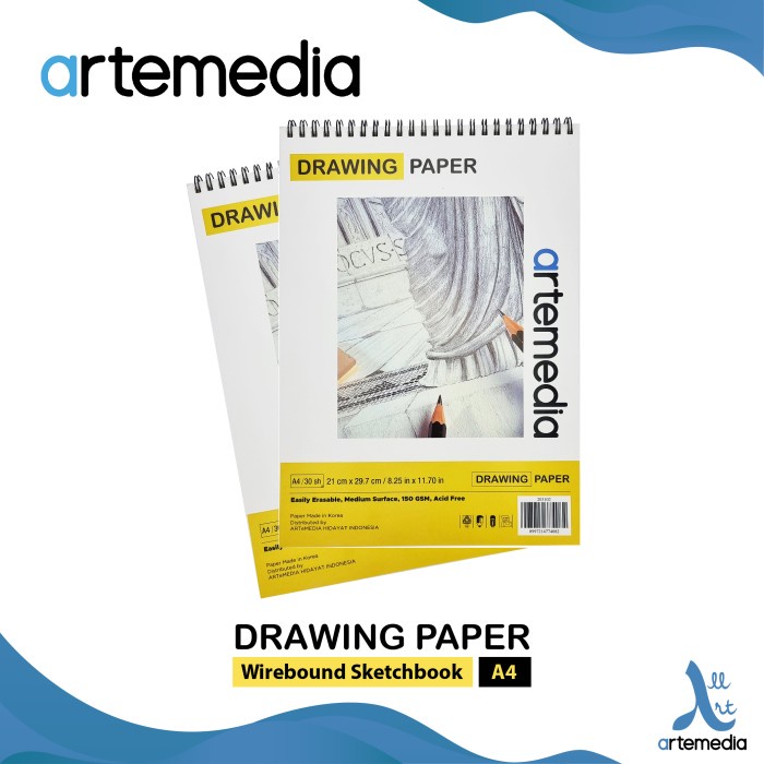 

Scetch Buku Sketsa Artemedia Drawing Paper Book A4 Wire Bound Sketchbook