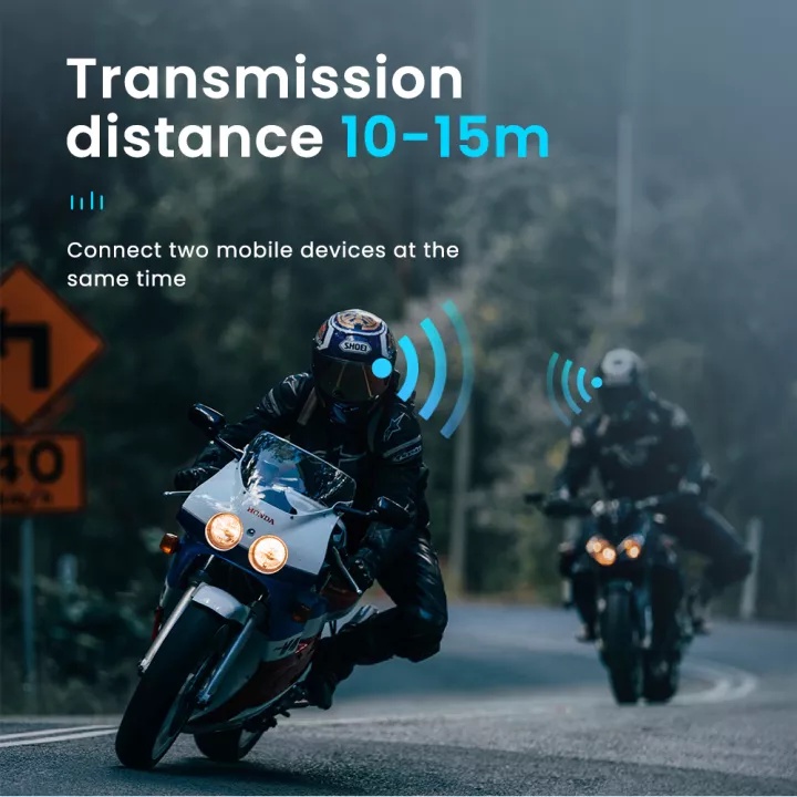 BT12 Bluetooth 5.0 Helm Sepeda Motor Headset Tahan/ BT12 Air Nirkabel Dengan Baterai 800mah