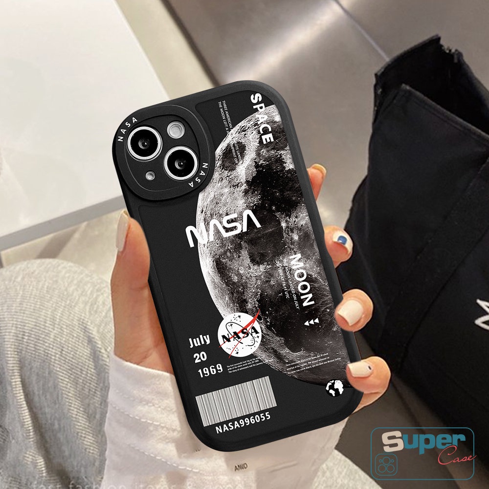 Soft Case Astronot Fashion Untuk Redmi 10C 10 9A 9T 9 9C 10A Note10 10s 10Pro 8 9 9Pro 9s 11 11s 11Pro+8Pro POCO X3 NFC Pro M3 Mi 12 11 Lite 11T Trendy Brand NASA Moon Sarung Soft Case