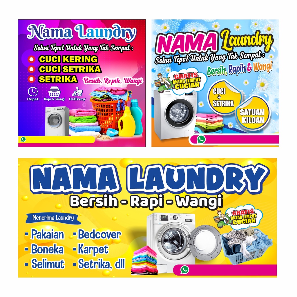 BANNER SPANDUK LAUNDRY CUSTOM