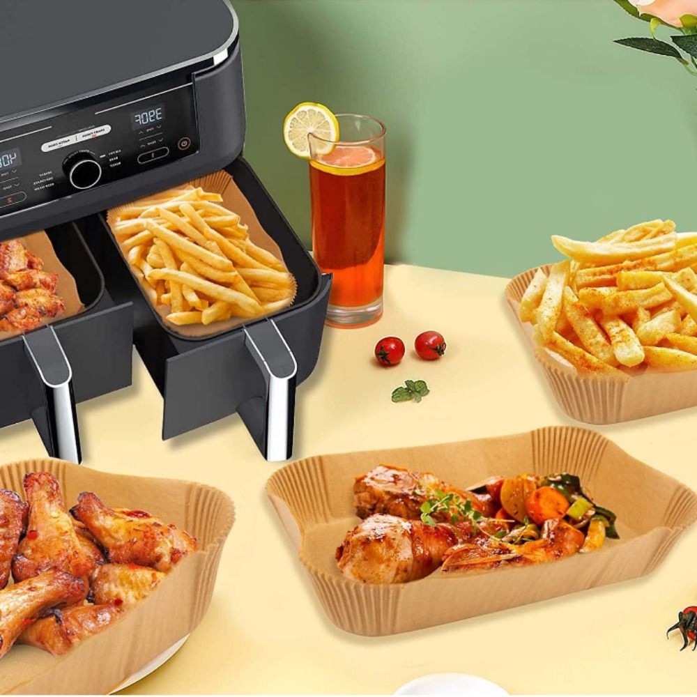 【 ELEGANT 】 Air Fryer Kertas Persegi Panjang Food Grade Penyerap Lemak Tahan Air Minyak Anti Lengket Oil proof BBQ Plate