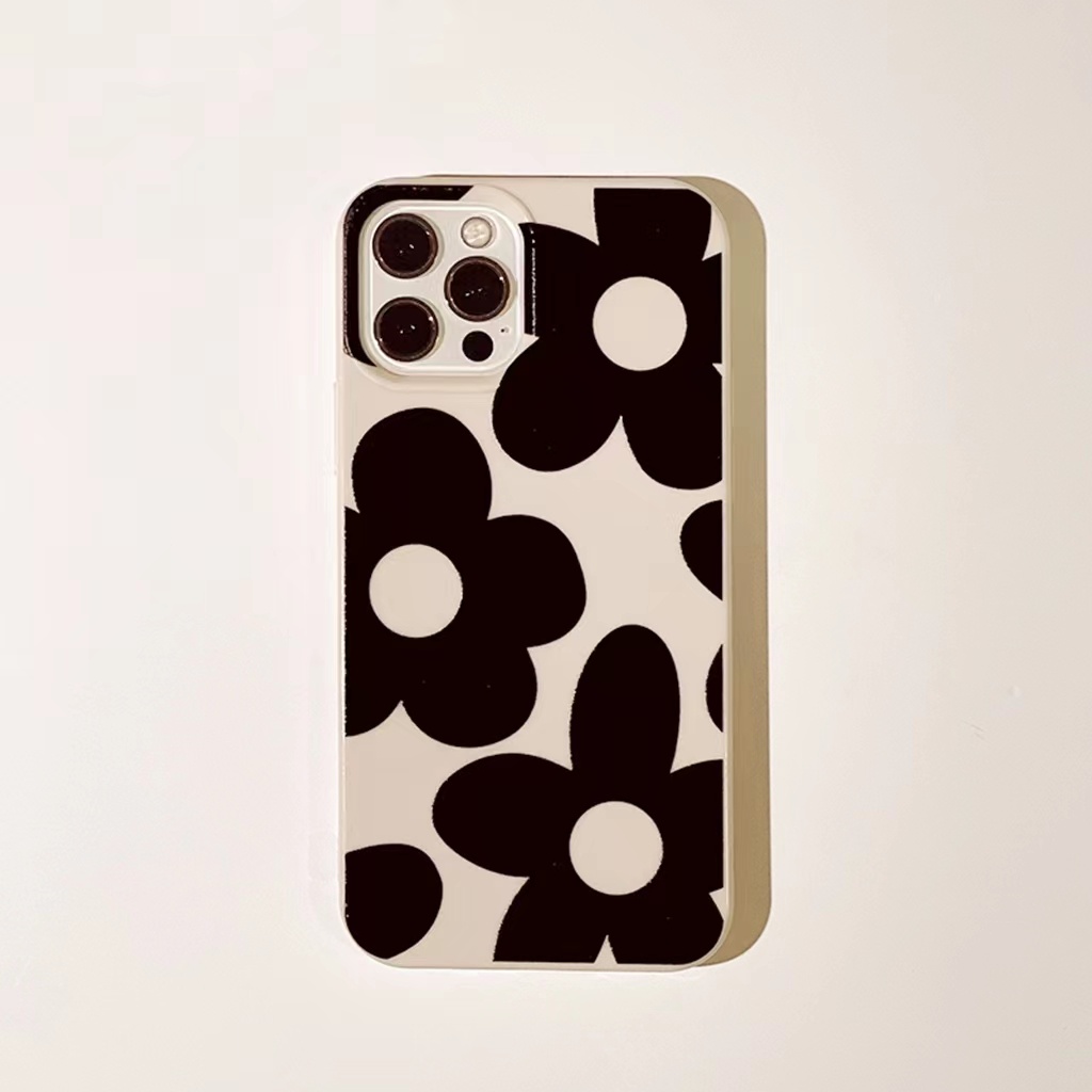 IPHONE Ins Pola Bunga Cocok Untuk Iphone14 14pro 14plus 13 13mini 13pro 13prm iPhone12 7Plus 8Plus Xr XS 13 12mini Pro Max Empat Sudut Casing Ponsel Tahan Guncangan