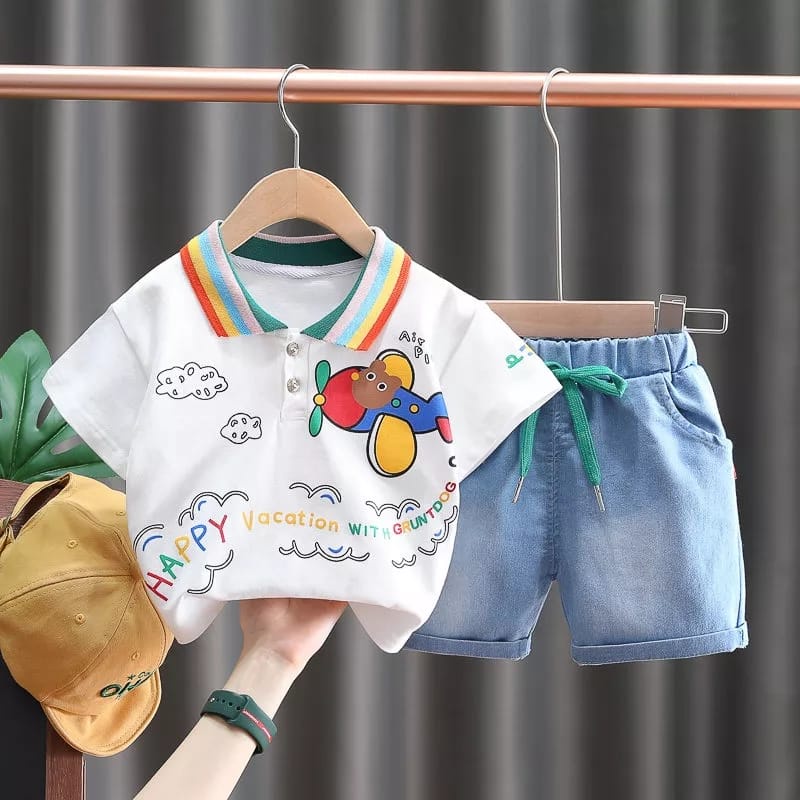 PROMO-SETELAN ANAK BAJU ANAK 1-5 TAHUN SETELAN POLO BEAR DENIM SETELAN ANAK PAKAIAN ANAK LAKI LAKI PAKAIAN ANAK TERBARU SETELAN ANAK TERBARU TERLARIS SET BAJU ANAK