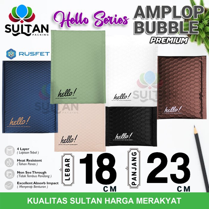

AMPLOP BUBBLE MAILER 18x23cm Wrap Envelope Rusfet Premium / Satuan ALL