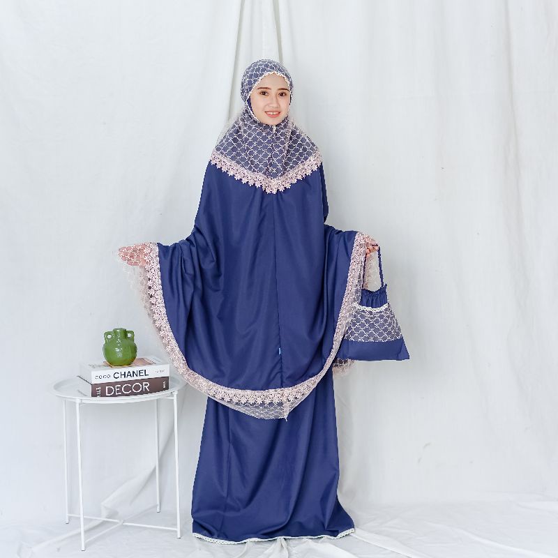 Mukena Katun MALIKA Renda Brukat Mewah