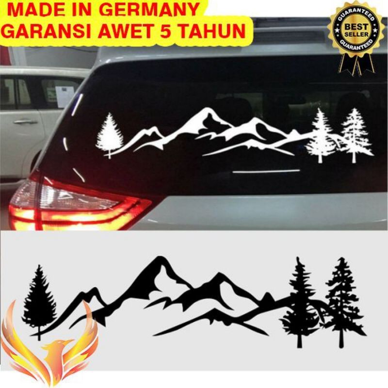 stiker gunung stiker keren stiker kaca mobil belakang