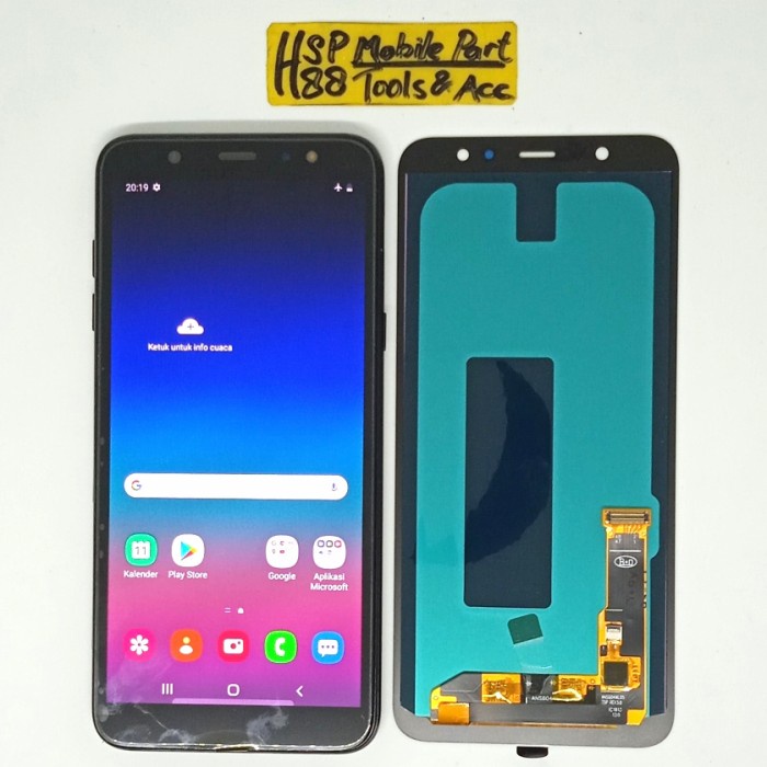 LCD TOUCHSCREEN SAMSUNG A6 PLUS 2018 /A605 OLED ORIGINAL - Hitam Diskon