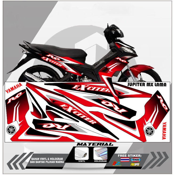 STIKER STRIPING VARIASI YAMAHA JUPITER MX OLD 2007-2010 - Sticker Striping Variasi JUPITER OLD Desai