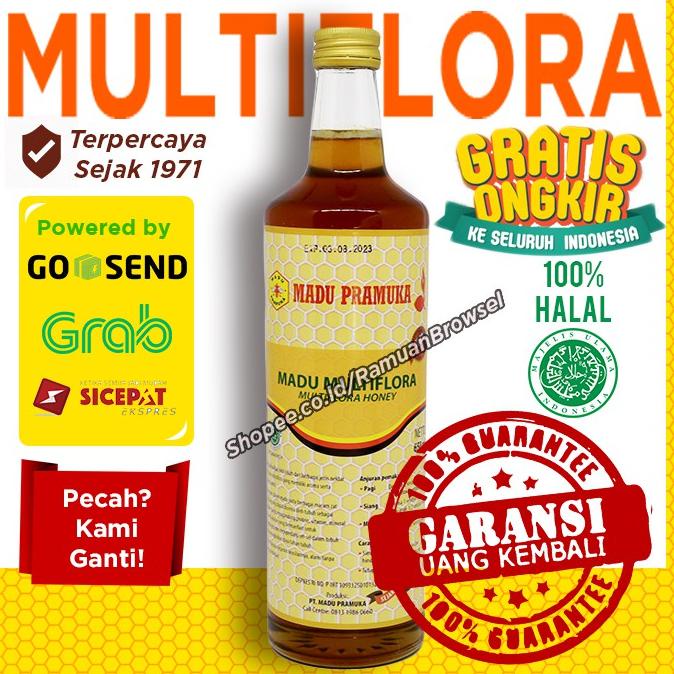 

nzu36 Madu Multiflora Pramuka 650ml Alami ,.,.,.,,