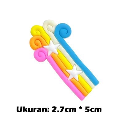 Cake topper hiasan kue clay pelangi rainbow awan Kecil 3D Bahan Clay Resin Warna Warni