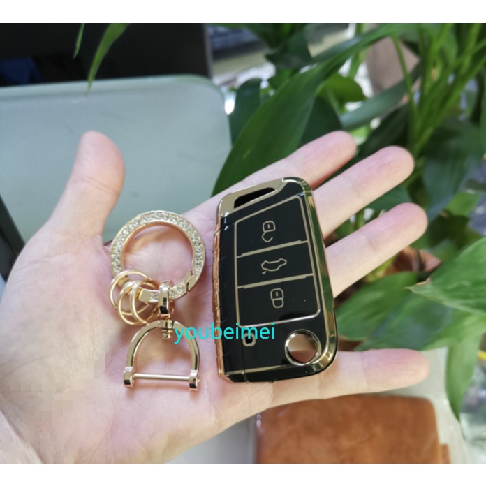 1 Pc Casing Kunci Mobil Bahan TPU Lembut Untuk Volkswagen VW Magotan Passat B8 Golf Skoda Superb A7