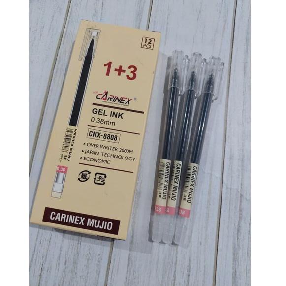 

C93 (12pc) Bolpoin Carinex Mujio CNX-8808 Tinta Hitam 0.38 BELANJA MURMER ✦