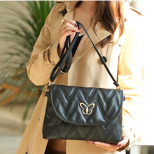 TAS SELEMPANG WANITA PESTA PREMIUM KULIT HITAM HARVIA TA734B5 IMPORT KOREA SLING BAG BAHU SHOULDER MURAH CEWEK REMAJA KEKINIAN PREMIUM BATAM BRANDED SIMPLE CASUAL LUCU