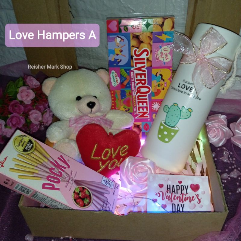 

Love Hampers Gift Kado Hadiah Valentine Birthday Anniversary wisuda dll (bs custom)