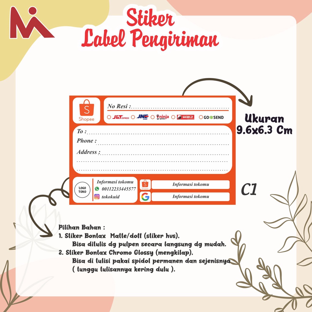 

Label pengiriman/Stiker Pengiriman / Stiker Pengiriman Olshop / Stiker Label Pengiriman /STIKER PENGIRIMAN OLSHOP CUSTOM