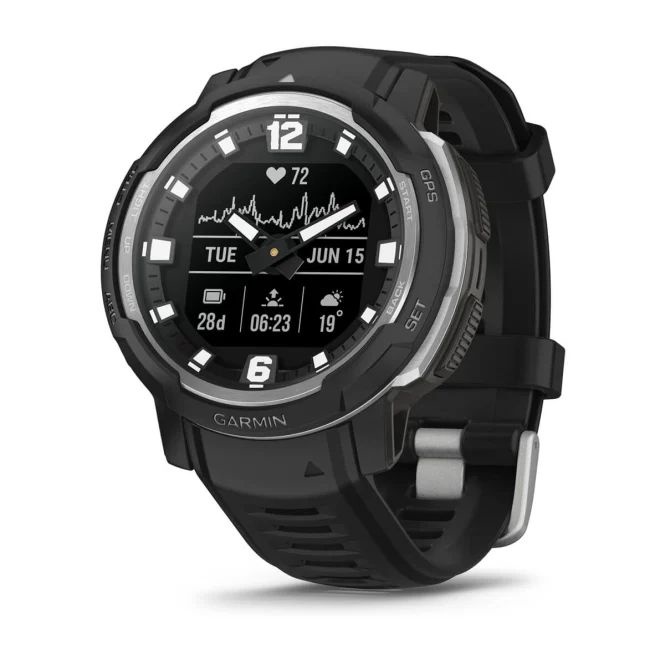 Garmin Instinct Crossover Black / Granite Blue Garansi TAM 2 Tahun