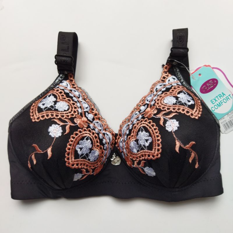 Bra Merk Piaoli Bordir Brukat Tanpa Kawat