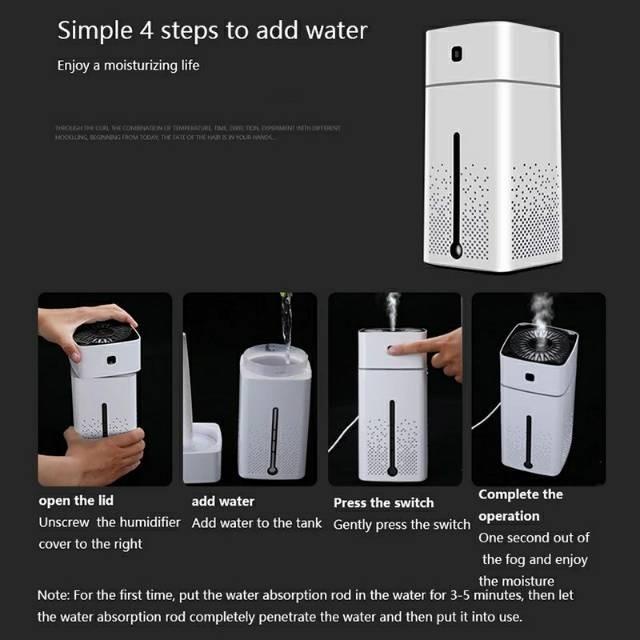 HUMIDIFIER ULTRASONIC KAPASITAS BESAR 1000ML UKURAN JUMBO 1 LITER