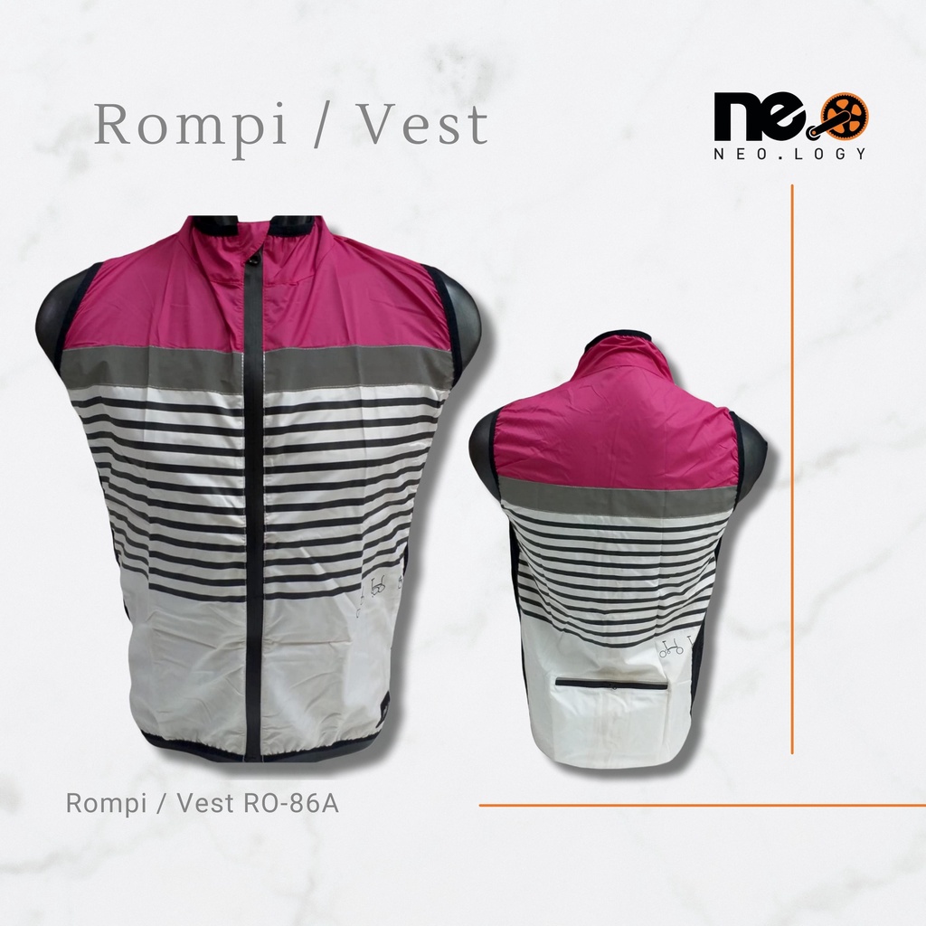 Rompi Bersepeda Vest Pria Wanita Gowes Trifold 3Sixty Dahon Troy Fnhon