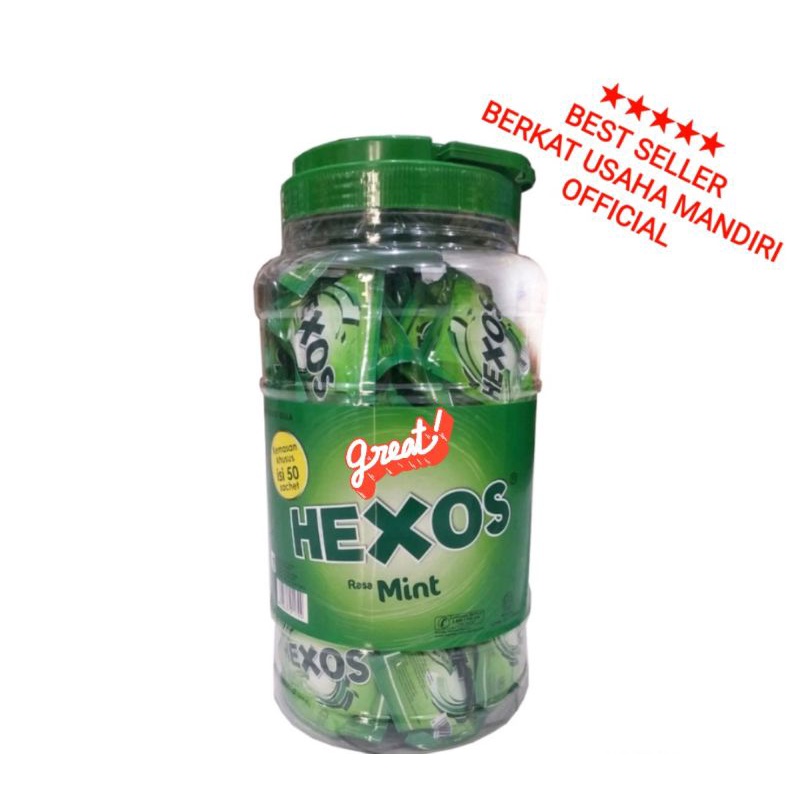 Permen HEXOS 50 Sachet isi 5 butir