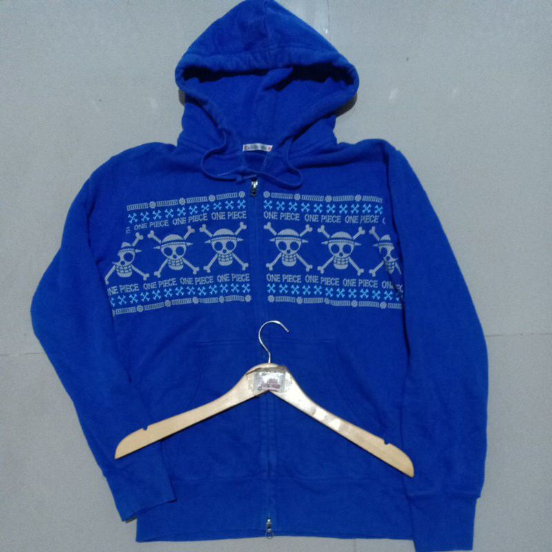 Hoodie Zip uniqlo x one piece second original