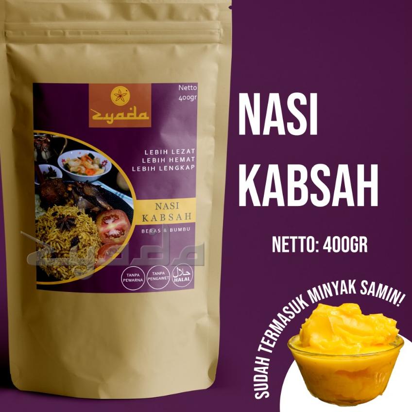 

COD✔️-Nasi Kabsah Instan Zyada 400gr (4-5 Porsi) Beras Bumbu Kabsah Minyak Samin