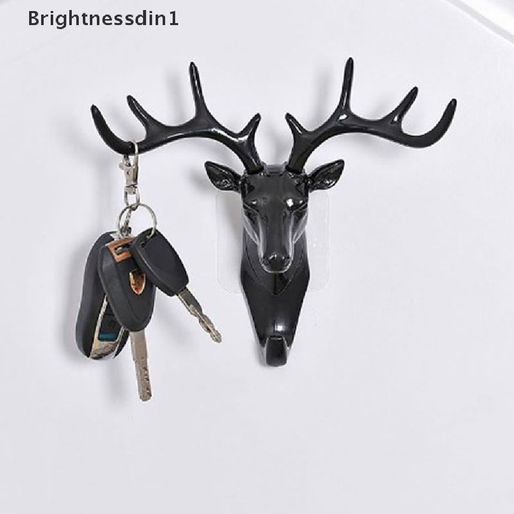 [Brightnessdin1] Tanduk Rusa Animal Gantungan Holder Dinding Hook Kail Dekorasi Jas Topi Kunci Gantung Butik