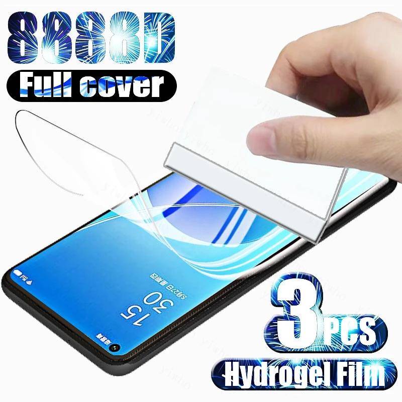 3pcs Untuk OPPO A16e A36 A57 A76 A77 A96 A97 K10 Pro Plus K10X Hydrogel Film Untuk OPPO Find X5 F21 Pro Pelindung Layar Cover Film