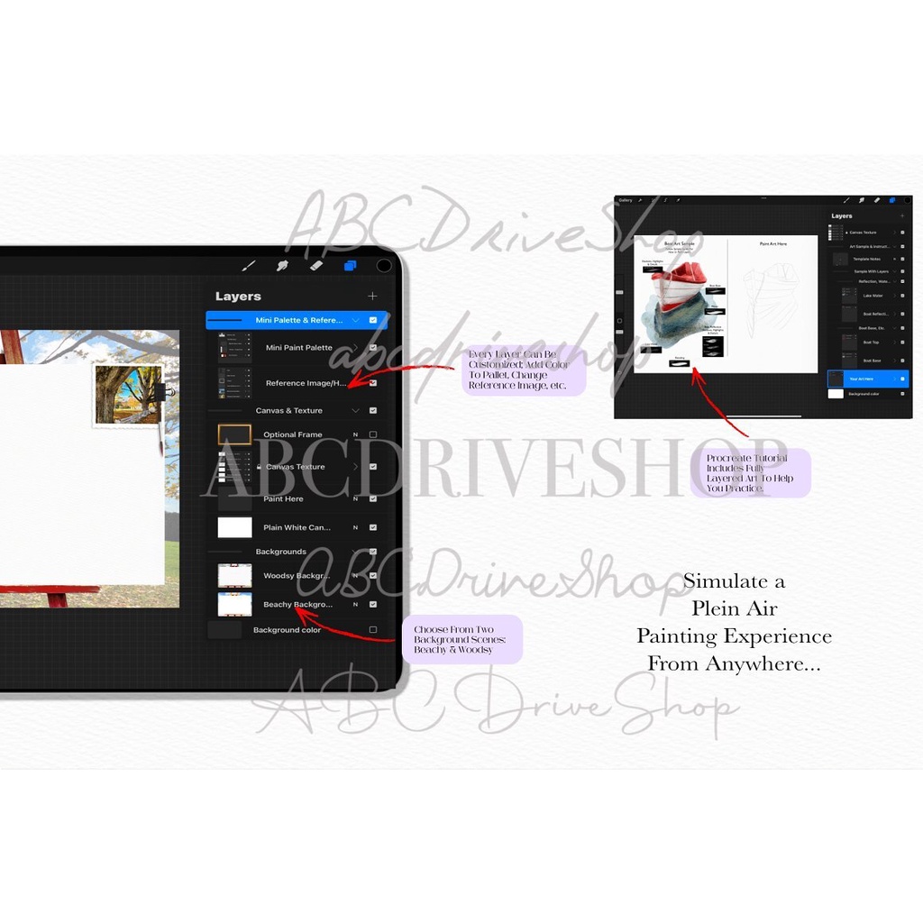 Procreate Brush - Virtual Plein Air Experience