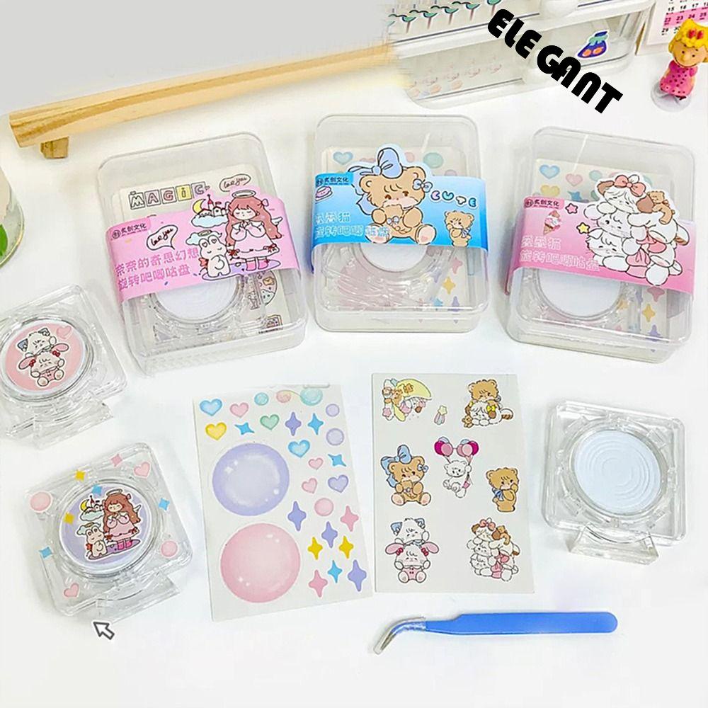 [Elegan] Diy Goo Card Set Rotatable Handmade Scrapbooking Tangan Akun Alat Tulis Bingkai Foto Photocard Holder