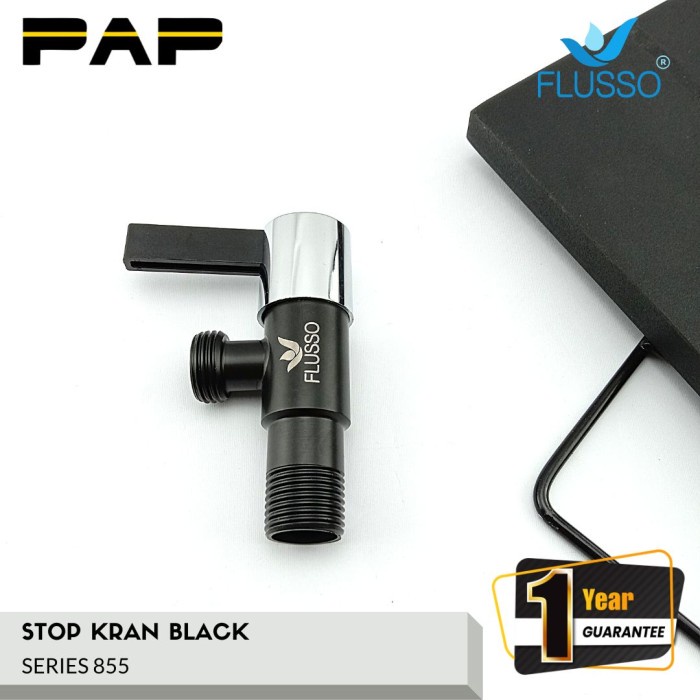 }}}}}}] Stop Kran Air Kran Shower Kran Closet Stainless Black Flusso 855