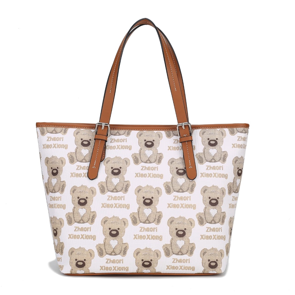 Tas bahu wanita simple neverfull karakter teddy bear import fashion #220